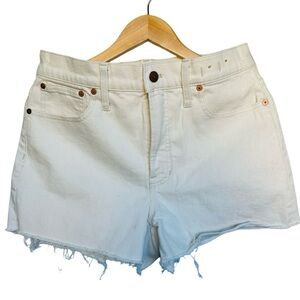Madewell The Perfect Jean Short Raw Hem Cream Color Shorts size 29